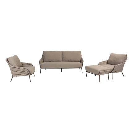 4 Seasons Outdoor Montera loungeset zonder salontafel + voetenbank