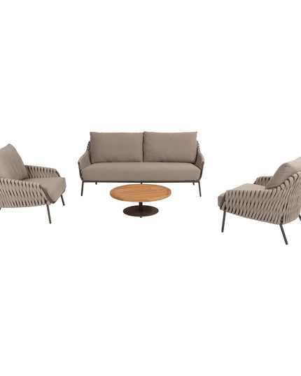 4 Seasons Outdoor Montera loungeset + Volta salontafel terre 80 Ø cm