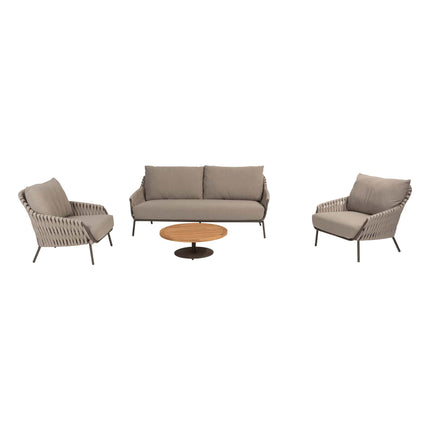 4 Seasons Outdoor Montera loungeset + Volta salontafel terre 80 Ø cm