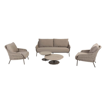 4 Seasons Outdoor Montera loungeset + Boaz salontafels terre - Image 1