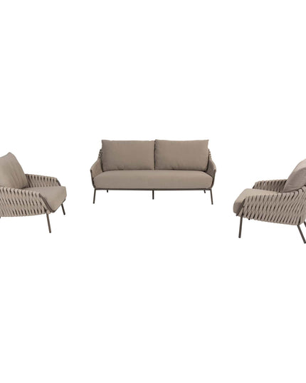 4 Seasons Outdoor Montera loungeset + Volta salontafel terre 80 Ø cm