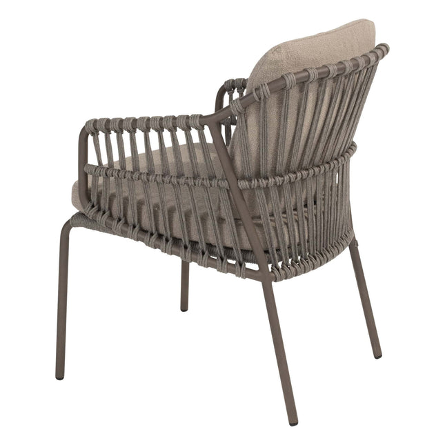 4 Seasons Outdoor Capalbio dining stoel + Taste 4SO Capri tafel barrel-vorm teak 280 cm