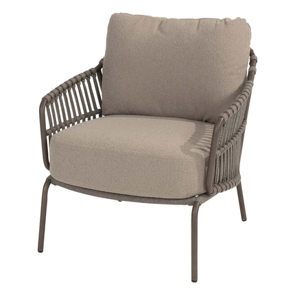 4 Seasons Outdoor Tuinset Capalbio low dining stoel + Nevada low dining tafel barrel-vorm 250 cm terre