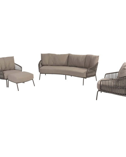 4 Seasons Outdoor Capalbio loungeset + Finn salontafel kiezel-vorm 125 cm