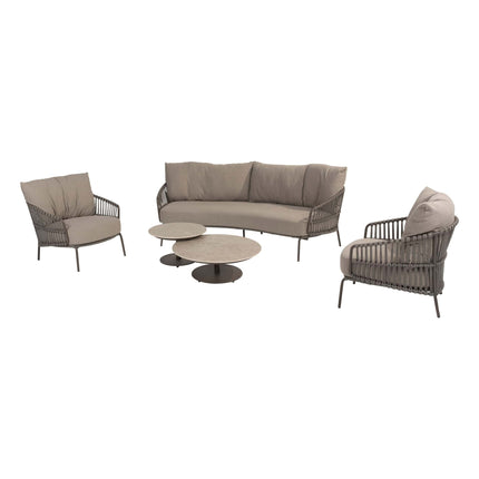 4 Seasons Outdoor Capalbio loungeset + Boaz salontafels terre