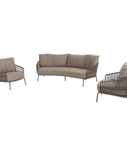 4 Seasons Outdoor Capalbio loungeset + Finn salontafel kiezel-vorm 125 cm