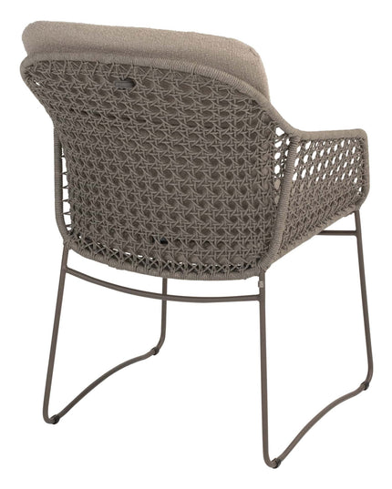 4 Seasons Outdoor Moretti high back dining stoel + Taste 4SO Prado teak tafel ovaal 240 cm terre onderstel