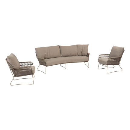 4 Seasons Outdoor Botanic loungeset zonder salontafel + gratis voetenbank