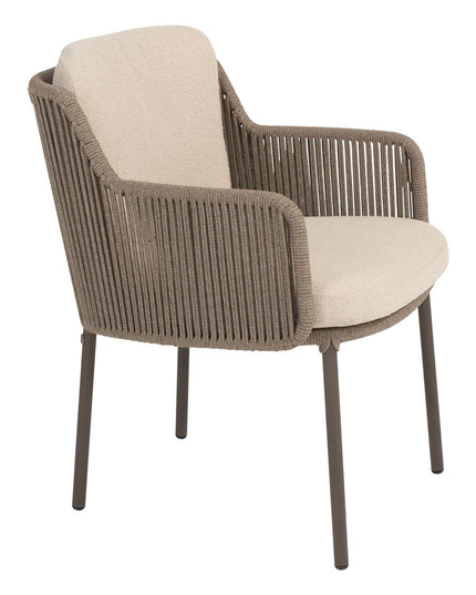 4 Seasons Outdoor Bernini dining stoel + Taste 4SO Capri tafel barrel-vorm teak 280 cm