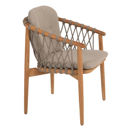 4 Seasons Outdoor Nora dining stoel + Taste 4SO Corsica tafel teak 160 Ø cm
