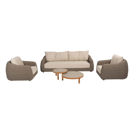 4 Seasons Outdoor Maxime loungeset + Finn salontafels keramiek