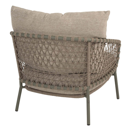 4 Seasons Outdoor Jura bistro loungeset + Volta bijzettafel 45 Ø cm olive