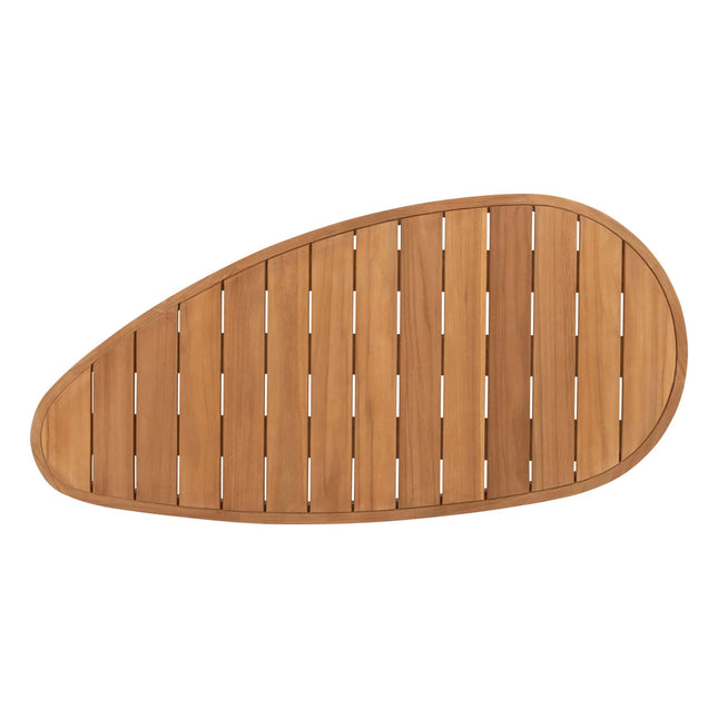 4 Seasons Outdoor Ezra chaise lounge bank + loungestoel + Finn salontafel kiezel-vorm