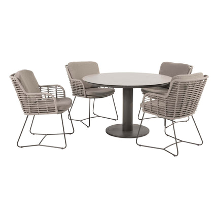 4 Seasons Outdoor Fabrice dining + Sarah 120 Ø cm eettafel terre - Image 3