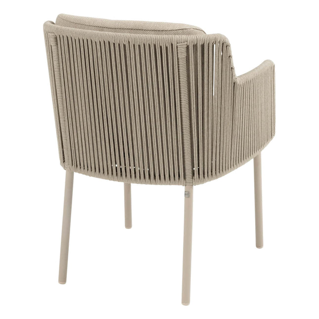 4 Seasons Outdoor Bernini dining latte + Taste 4SO Prado tafel met keramiek blad latte 130 Ø cm - Image 4