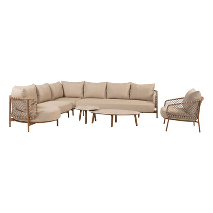 4 Seasons Outdoor Martinique modulaire lounge + Loungestoel + Salute salontafels - Image 1