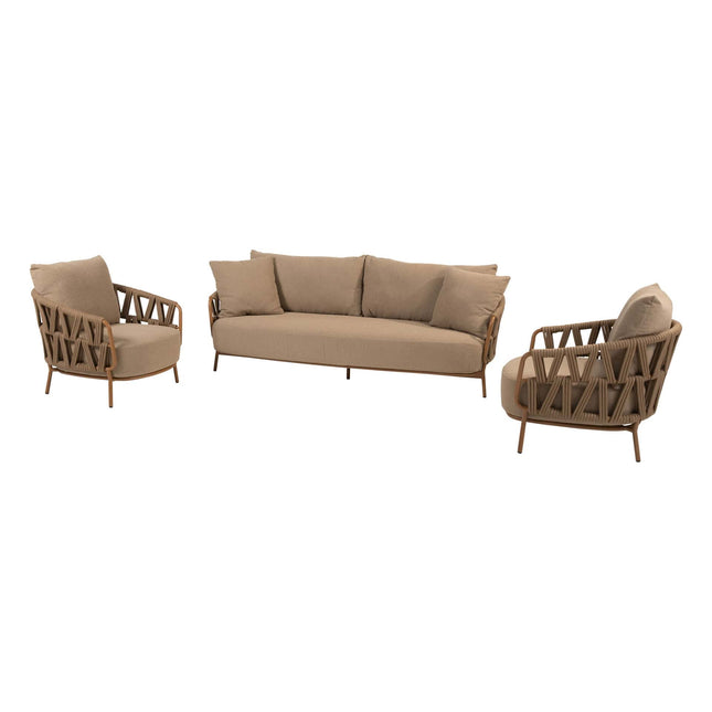 4 Seasons Outdoor Biarritz loungeset Amber: 3-zits bank + 2 loungestoelen - Image 1