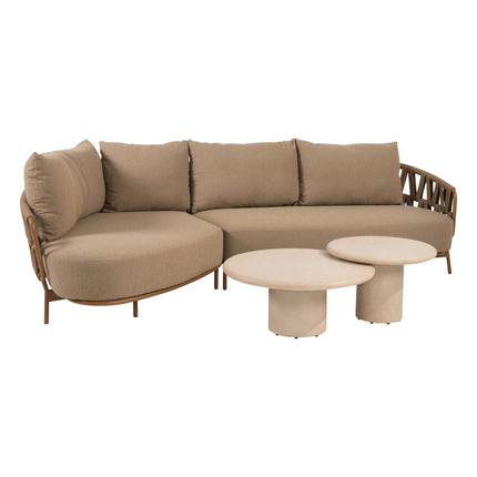 4 Seasons Outdoor Biarritz Chaise loungeset Amber: 2,5-zits bank + 2-zits armleuning + Hampton salontafels - Image 1