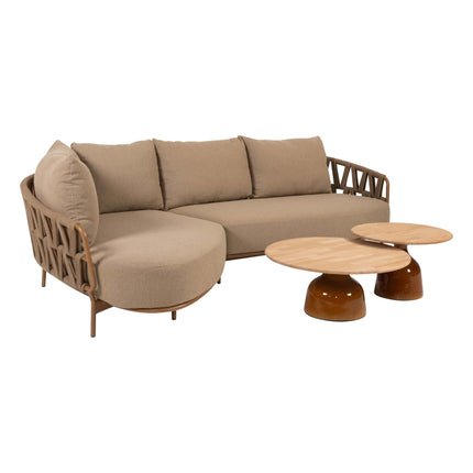 4 Seasons Outdoor Biarritz Chaise loungeset Amber: 2,5-zits bank + 2-zits armleuning + June salontafels - Image 1