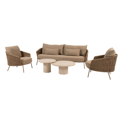4 Seasons Outdoor Molina 3 zitsbank +  loungestoelen + Hampton salontafels - Image 1