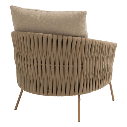 4 Seasons Outdoor Molina 3 zitsbank +  loungestoelen + June caramel salontafels - Image 5