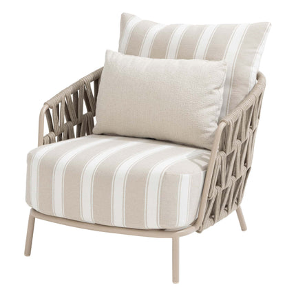 4 Seasons Outdoor Beverly loungeset: 3-zits bank + 2x lounge stoel + Boaz salontafels Latte - Image 6