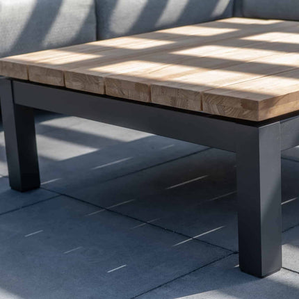 4 Seasons Outdoor Capitol koffietafel vierkant 90 x 90 x 35 cm. teak tafelblad