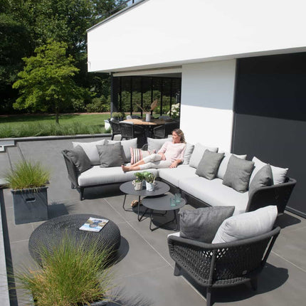 4 Seasons Outdoor Macaron salontafel 95 cm Ø grijs