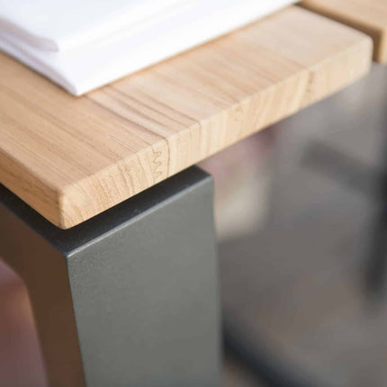 4 Seasons Outdoor Goa teak tafel 220 cm aluminium onderstel