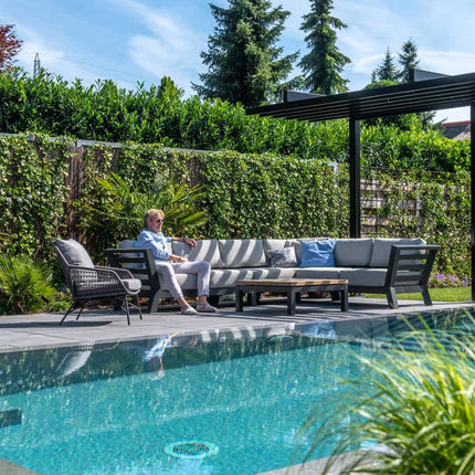 4 Seasons Outdoor Meteoro loungeset + center + Capitol salontafel 90 x 90 cm