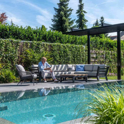 4 Seasons Outdoor Meteoro loungeset + center + Capitol salontafel 90 x 90 cm