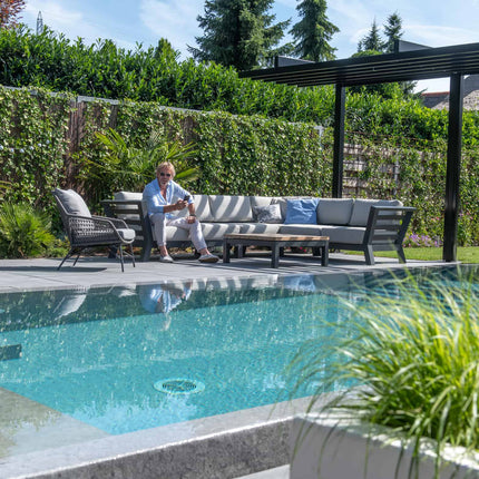 4 Seasons Outdoor Meteoro loungeset + center + Capitol salontafel 90 x 90 cm