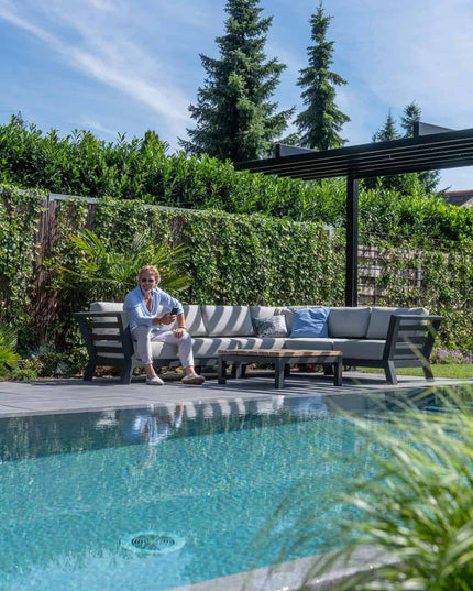 4 Seasons Outdoor Meteoro loungeset + center + Capitol salontafel 90 x 90 cm