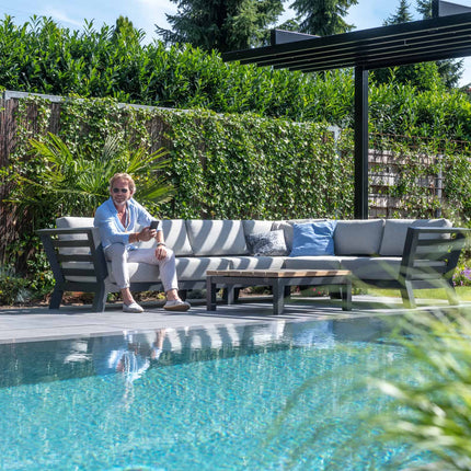 4 Seasons Outdoor Meteoro loungeset + center + Capitol salontafel 90 x 90 cm