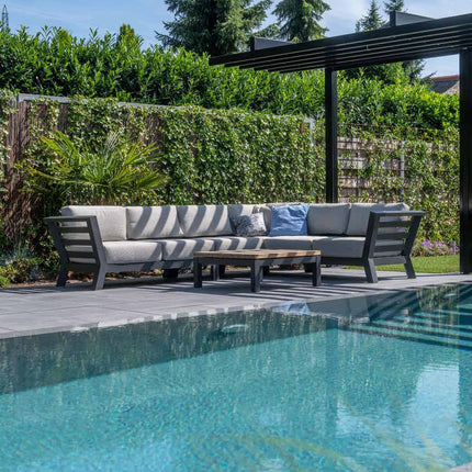 4 Seasons Outdoor Meteoro loungeset + center + Capitol salontafel 90 x 90 cm