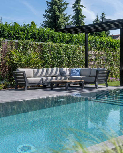 4 Seasons Outdoor Meteoro loungeset + center + Capitol salontafel 90 x 90 cm