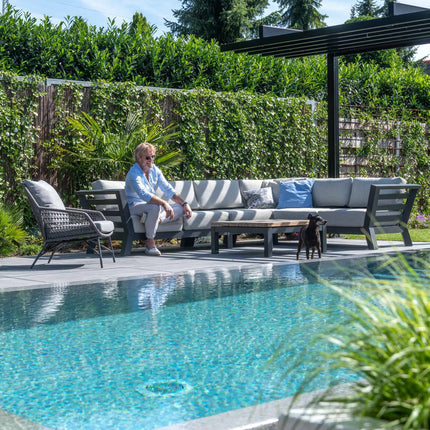 4 Seasons Outdoor Meteoro loungeset + center + Capitol salontafel 90 x 90 cm