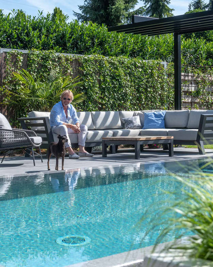 4 Seasons Outdoor Meteoro loungeset + center + Capitol salontafel 90 x 90 cm