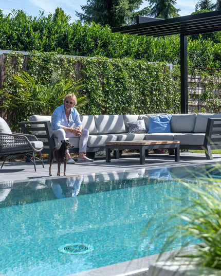 4 Seasons Outdoor Meteoro loungeset + center + Capitol salontafel 90 x 90 cm
