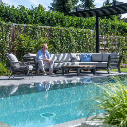 4 Seasons Outdoor Meteoro loungeset + center + Capitol salontafel 90 x 90 cm