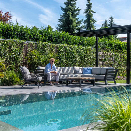 4 Seasons Outdoor Meteoro loungeset + center + Capitol salontafel 90 x 90 cm