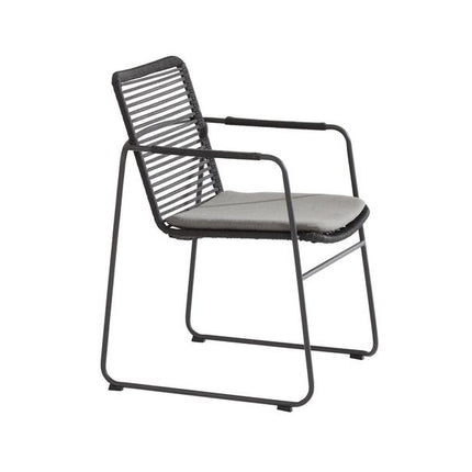 Taste 4SO Elba dining tuinstoel – stapelbaar met rope en RVS frame in antraciet