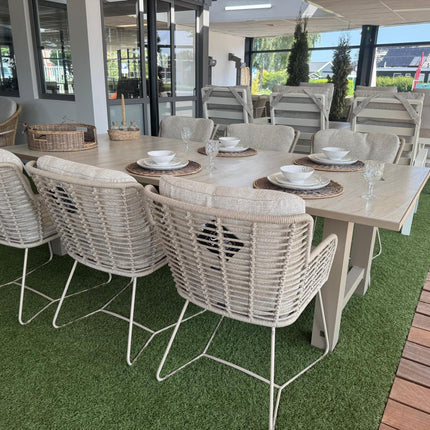 4 Seasons Outdoor Diva tuintafel met keramisch tafelblad 240 cm en aluminium frame