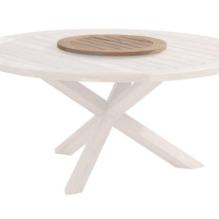 Taste 4SO Palma dining antraciet + Louvre teak tafel 160 Ø cm