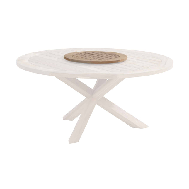 Taste 4SO Palma dining antraciet + Louvre teak tafel 160 Ø cm