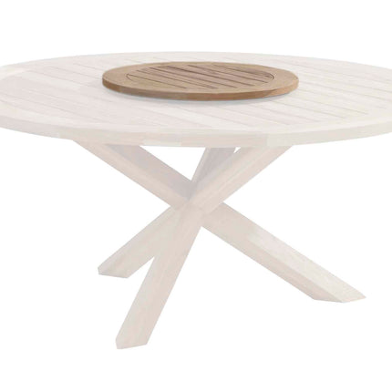 Taste 4SO Barista dining antraciet + Louvre teak tafel 160 Ø cm