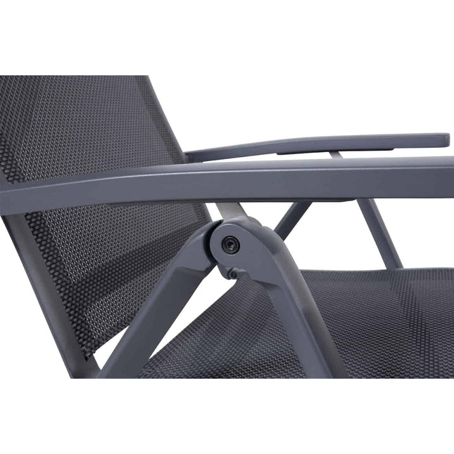 Taste 4SO Cadiz verstelbare stoel + Ridge tafel antraciet 220 cm