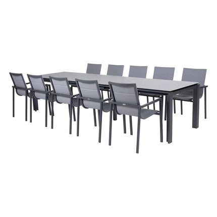 Taste 4SO Bari stapelbare dining stoel + Optimum uitschuiftafel keramiek 220-280-340 cm