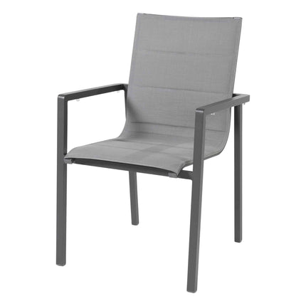 Taste 4SO Bari stapelbare dining stoel + Ridge tafel antraciet 220 cm