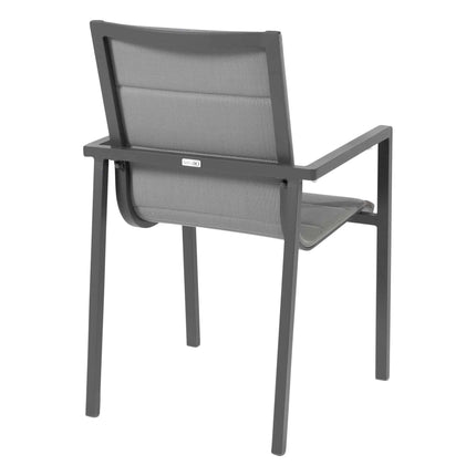 Taste 4SO Bari stapelbare dining stoel + Ridge tafel antraciet 220 cm